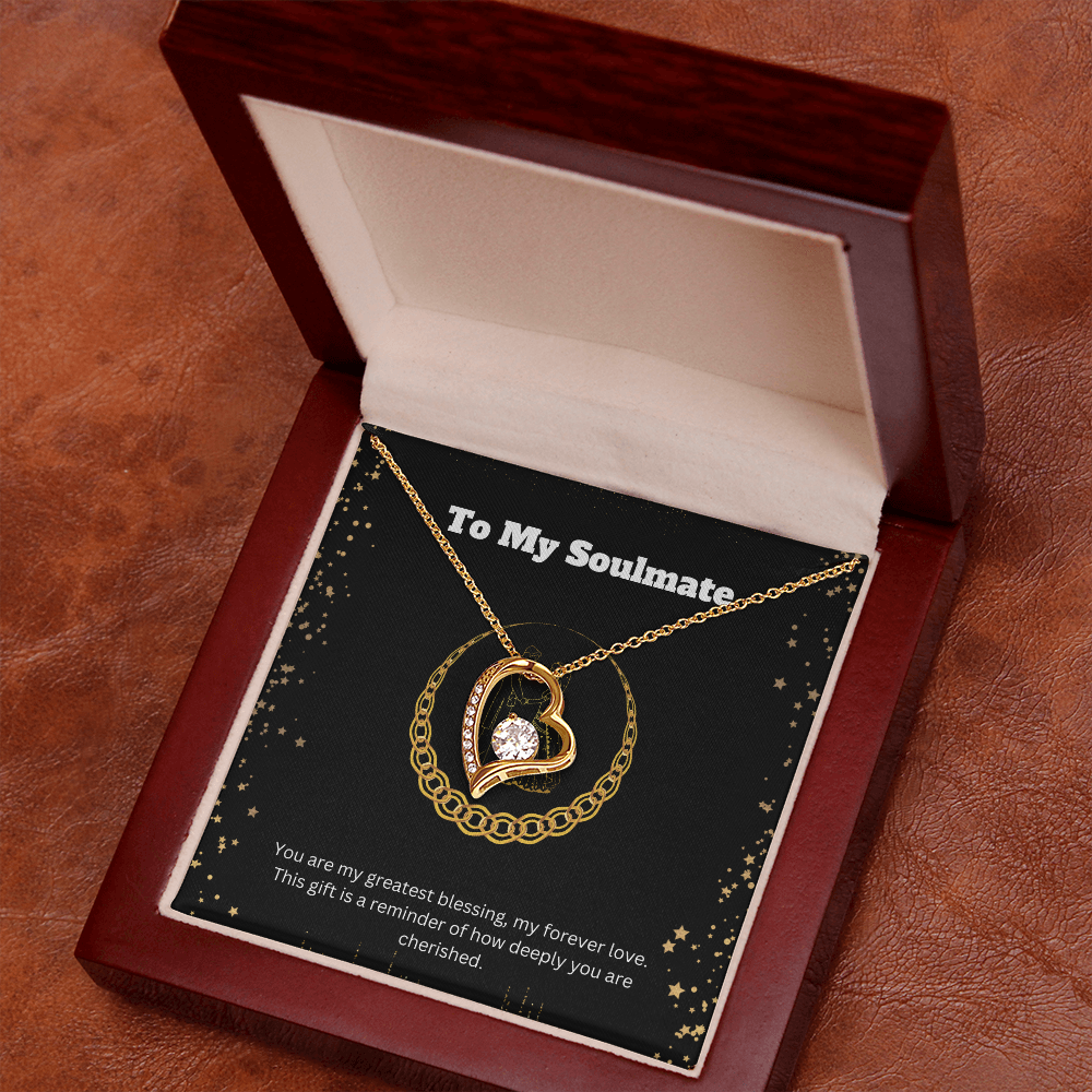 " To My Soulmate "  Forever Love Necklace