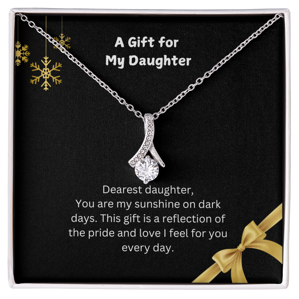 " A Gift for My Daughter "Alluring Beauty Necklace (Yellow & White Gold Variants)