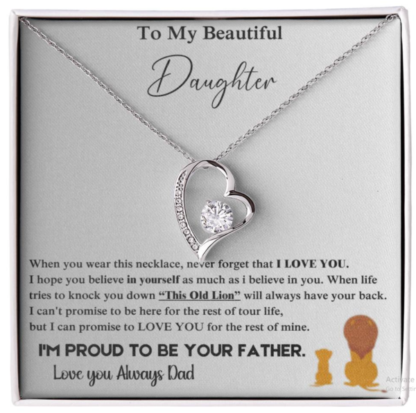 Father to Daughter Necklace Jewelry