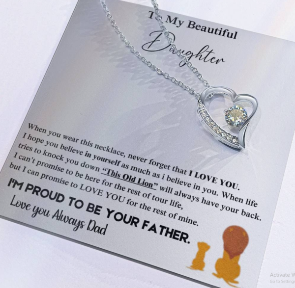 Father to Daughter Necklace Jewelry