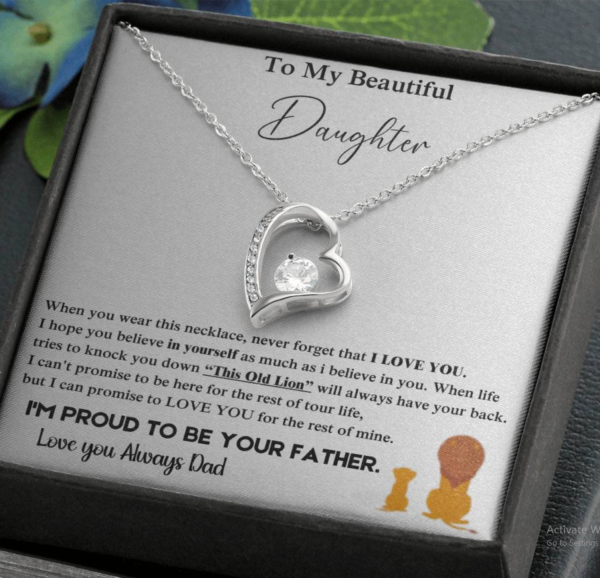 Father to Daughter Necklace Jewelry