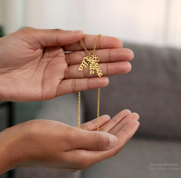 Personalized Multi Vertical Name Necklace