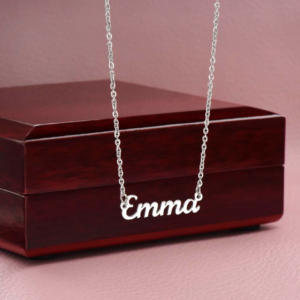 Personalized Gold Heart Necklace