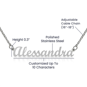 Personalized Gold Heart Necklace